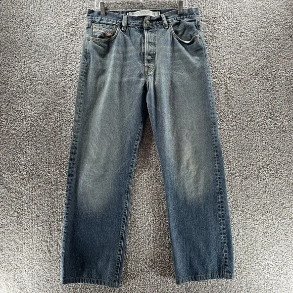 Diesel Industry Jeans Size 34x30 Mens Zatiny Light Wash Button Fly Blue Denim - Picture 6 of 9